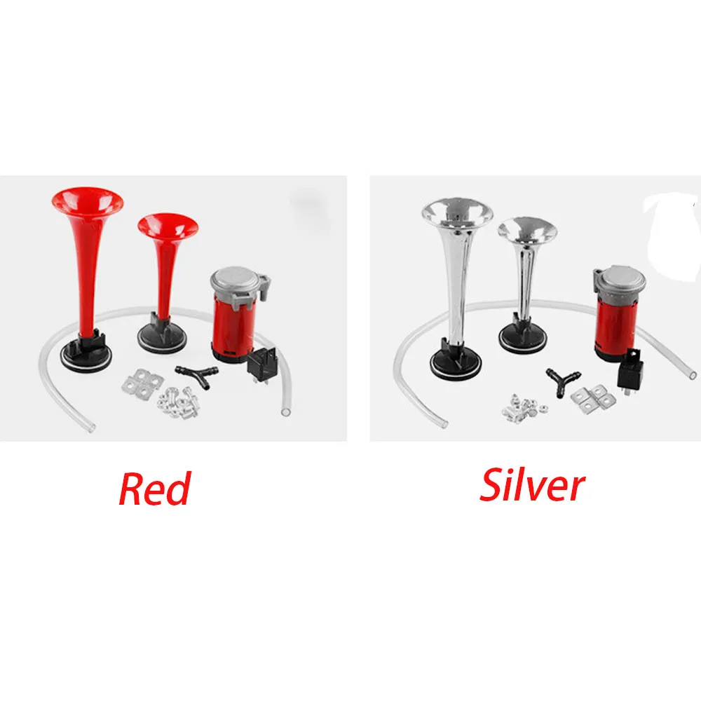 Loud 12V 135db Twin Trumpet Air Horn &amp Compressor Set Kit Car Boat Truck | Автомобили и мотоциклы