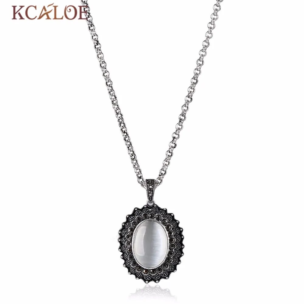 Набор ювелирных изделий KCALOE Opal винтажный черный фианит стразы античный