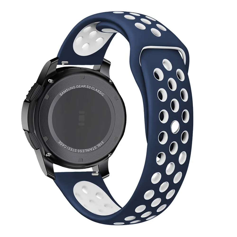UIENIE 20 мм силиконовый сменный дышащий ремешок для часов Garmin Vivoactive 3, samsung gear S2 S3 22 мм спортивные ремешки для часов