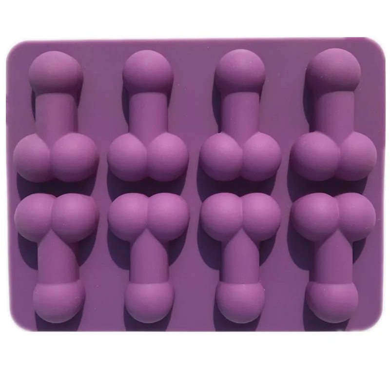 Purple Сексуальная форма для торта пениса для мыла, праздничный торт с фонданом, шоколадом, льдом и мылом 8 в форме пениса форма для торта SC1801 - Цвет: Purple