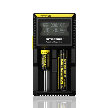 Оригинальное зарядное устройство Nitecore D2 ЖК-дисплей умная Зарядка для батарей 18650