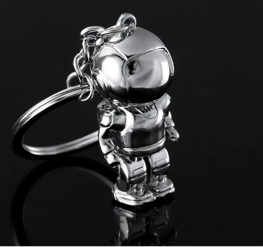 Робот металлический брелок автомобильный рекламный подвесной с кольцом