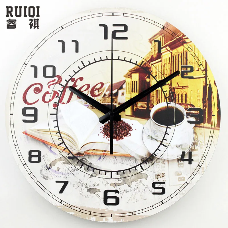 Тихая украшения дома настенные часы мода гостиная кухня декоративное стене