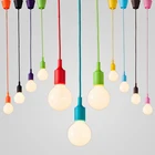Цветные подвесные светильники из силикагеля E27, лампы Эдисона для бара, ресторана, Арт, подвесные лампы