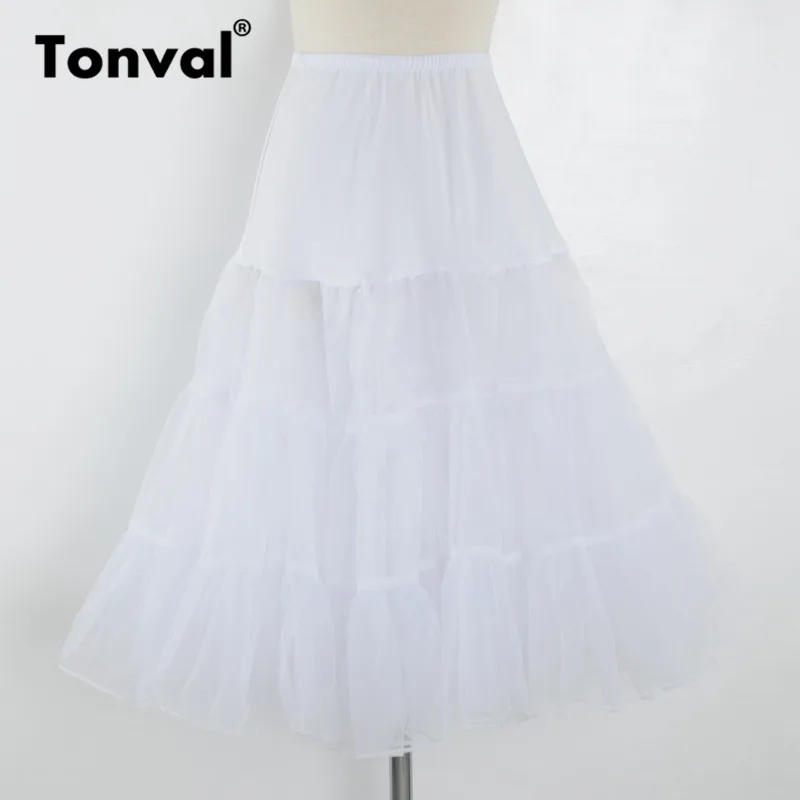 Tonval, ретро кринолиновая юбка-пачка, юбка-американка для 1950 S, винтажная рокабилли, женская вуаль, Нижняя юбка, юбки, свадебная, свадебная, Нижняя юбка