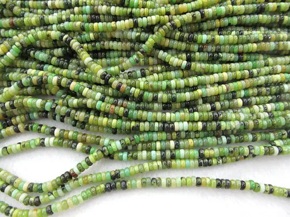 2 пряди драгоценных камней Chrysoprase 3 10 мм натуральный rondelle abacus heishi Австралийский