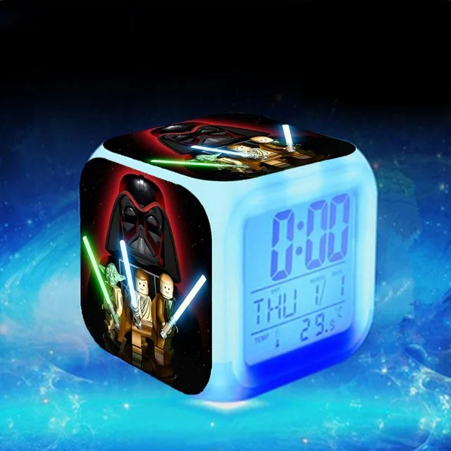 Фиолетовый Звездные Войны Пробуждение reloj despertador reveil enfant BB-8 Будильник цифровой светодиодный Klok Relogio De Mesa Wake Up часы - Цвет: Фиолетовый