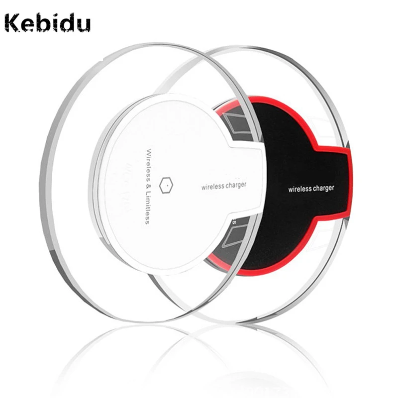 Kebidu модная новинка Qi LED прозрачное Беспроводное зарядное устройство