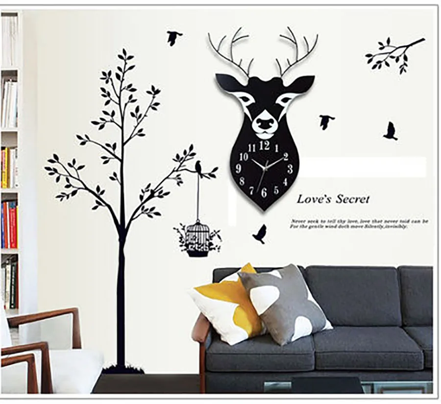 Скандинавские креативные настенные часы для гостиной дома современные