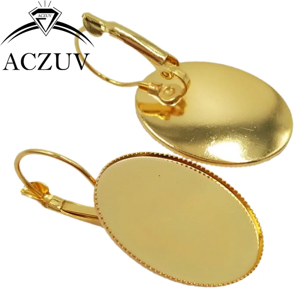 Опт левербэк пустые серьги ободок Овальные Кабошоны для зубов базовые настройки