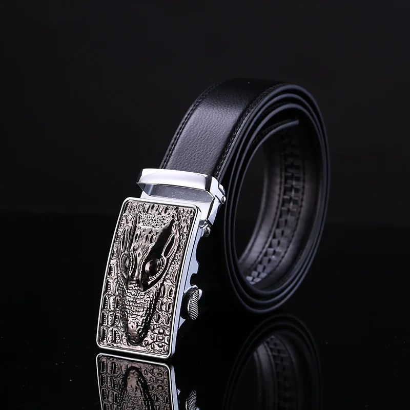 Ремень с пряжкой мужской Модный деловой ремень из искусственной кожи