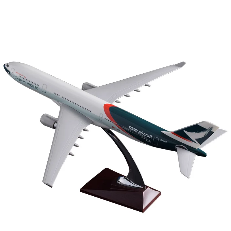 40 см Аэробус A330 Cathay дыхательные пути модель смолы 100th самолета авиации украшения