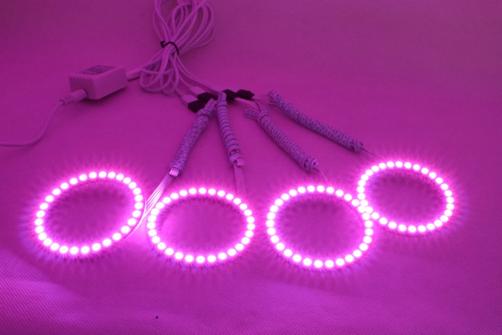 1 комплект RGB Led ангельские глазки для BMW E30 E32 E34 3 5 7 серия фар с 4 шт 120 мм Halo кольцами