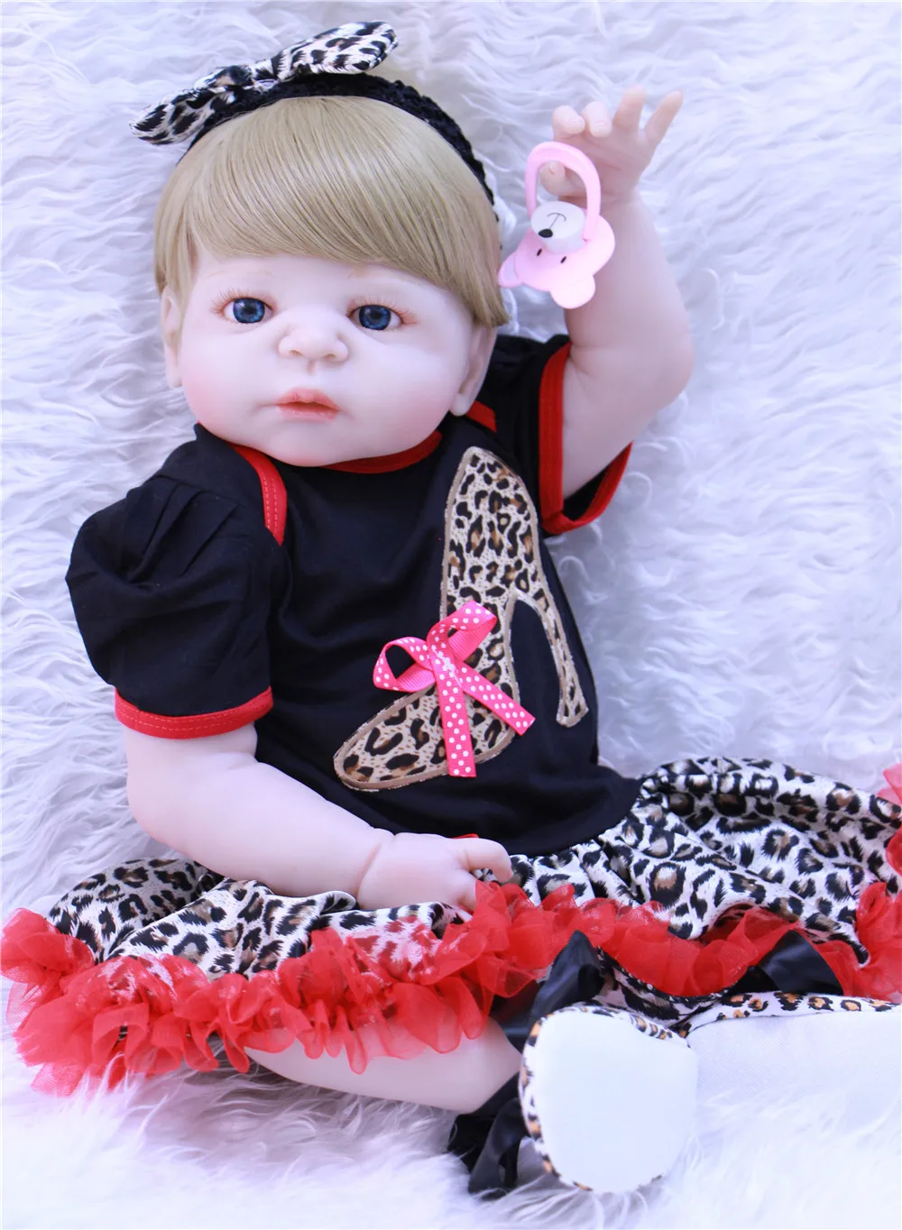 Dollmai 55 см bebe reborn 22 &quotДевочка Кукла полное Силиконовое тело Младенцы принцесса
