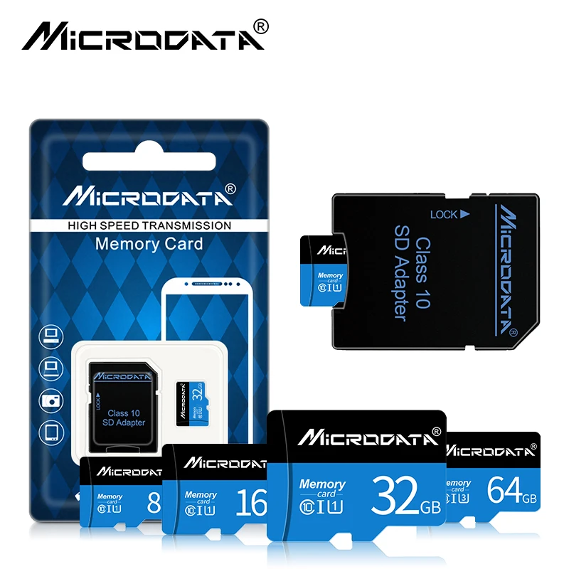 100% реальная емкость Micro SD карты 64 ГБ 32 16 8 TF Мини карта памяти 128 256 Гб класс 10