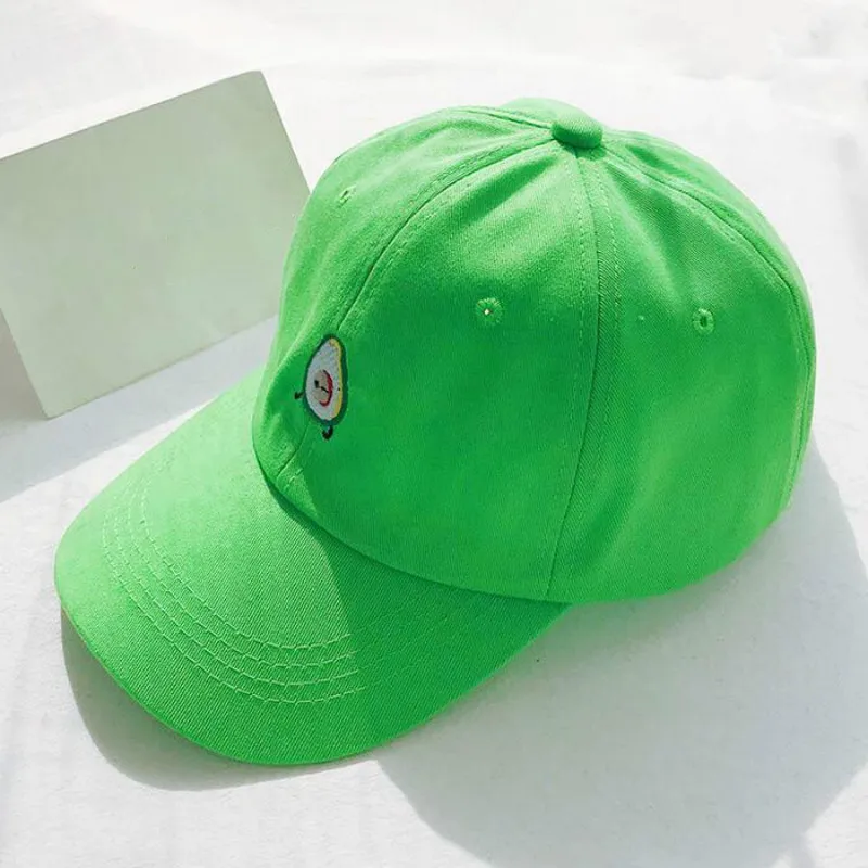 Женская Бейсболка с вышивкой авокадо хлопковая бейсболка фруктами летняя
