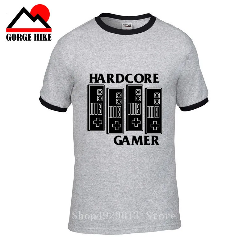 Новинка Винтажная футболка для геймеров HARDCORE PLAYSTATION XBOX PS1 PS3 PS4 FPS игровая ручка