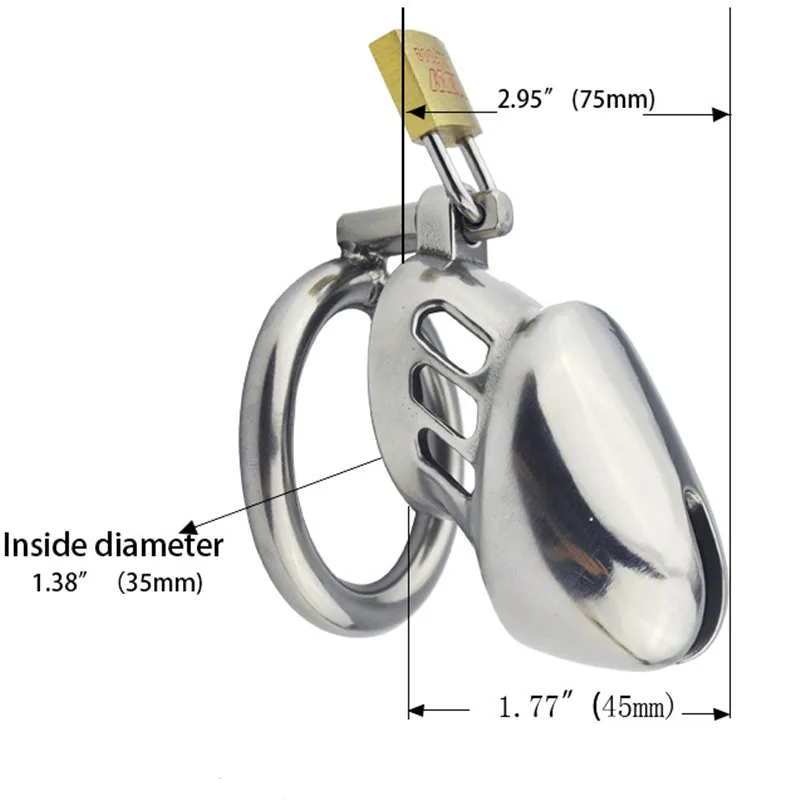 Adult Sex Toys Top Quality Stainless Steel Chastity Cage Cock Lock Male Penis Metal Device Toy Product for Men G117 | Красота и