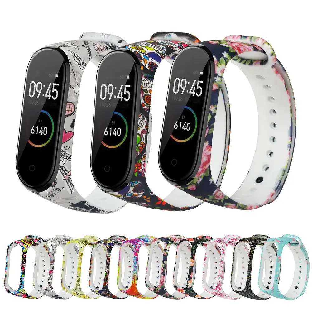 Силиконовый ремешок на запястье универсальный для Xiaomi 4/3 Mi Band 4 MiBand 3 умный Браслет