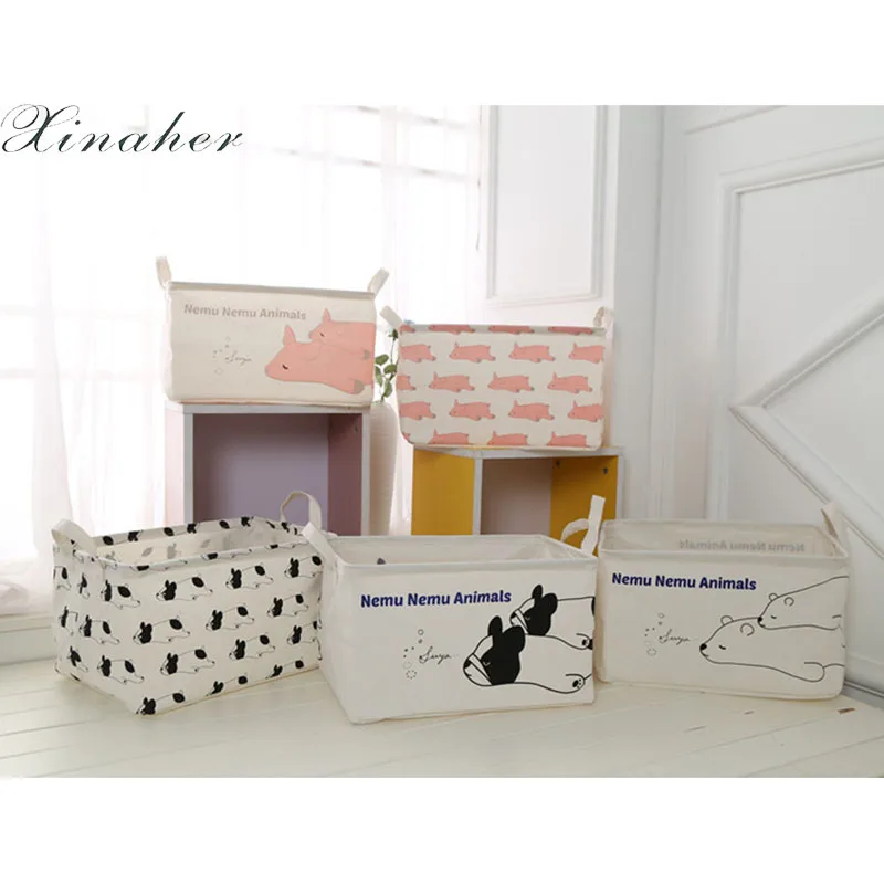 XINAHER Nordic стиль краткое белье стол Коробка для хранения держатель плед
