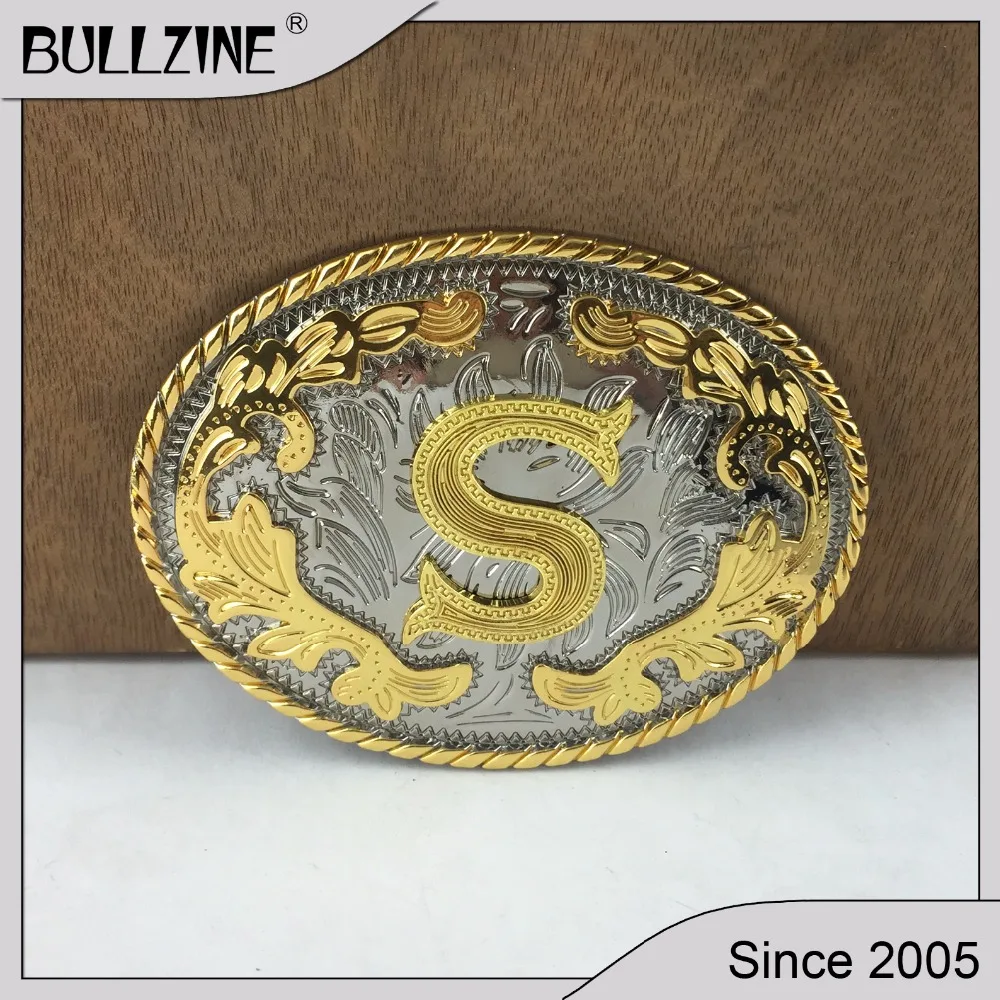 В Bullzine с цветами в западном стиле буквенным принтом S пряжка на ремешке серебро и
