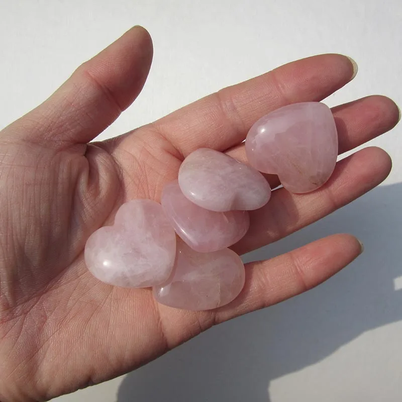 Free Shipping 10pc 3cm Heart Shape Ornament Variety Gemstone Natural Quartz Crystal MJP | Дом и сад