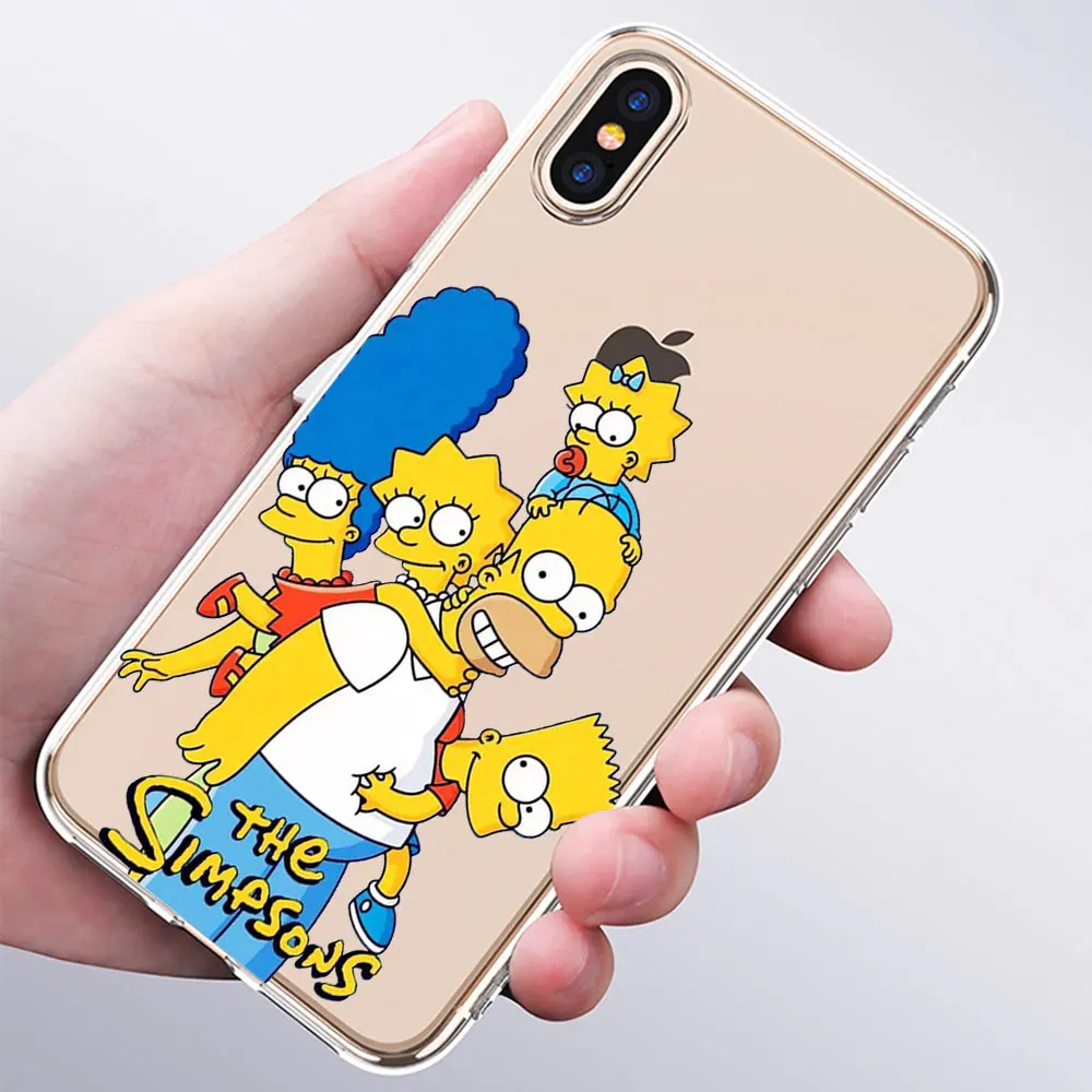 Мягкий силиконовый модный прозрачный чехол Los Simpsons для Apple iPhone 11 Pro XS MAX XR X 7 8 Plus 6 6s Plus 5 5C 5S SE