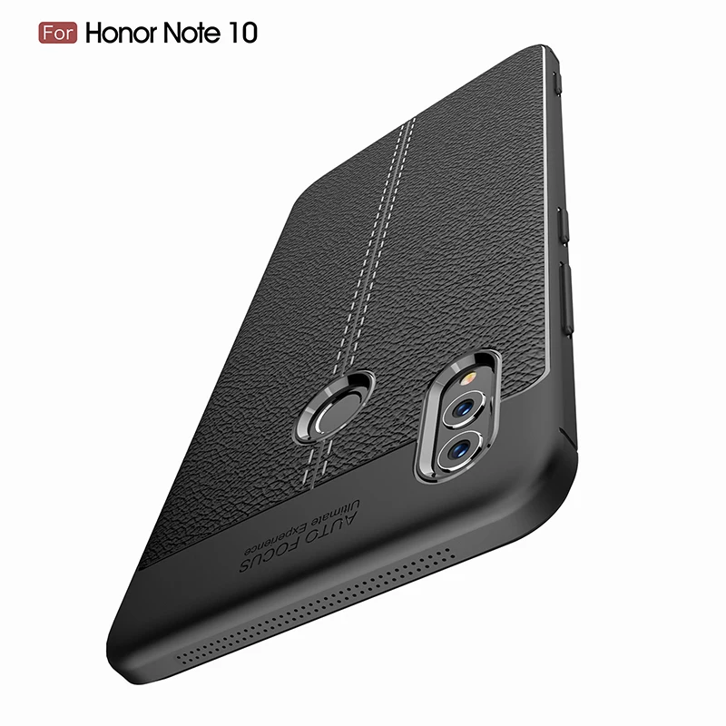 

Litchi silicone case for huawei honor note 10 RVL-AL09 6.95" funda hoesje lychee leather tpu cover coque etui kryt tok carcasa