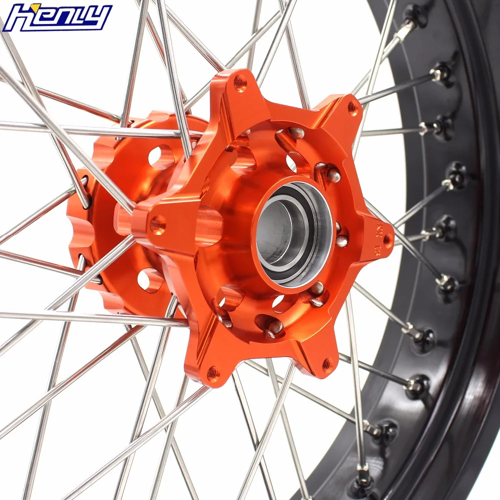 3,5/5,0 супермото куш ведущие колеса комплект для KTM 625 SMC 2004-2006 640 LC4 супермото 2003-2006 660 SMC 2004-2005 Оранжевый