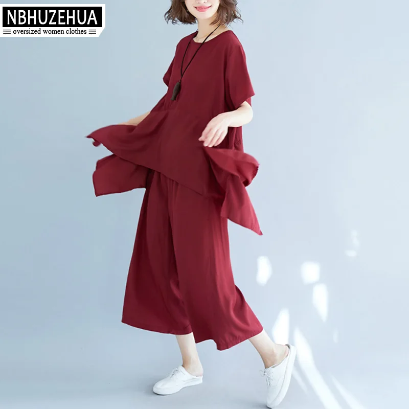 Женский комплект из двух предметов NBHUZEHUA Корейская Свободная шифоновая рубашка с