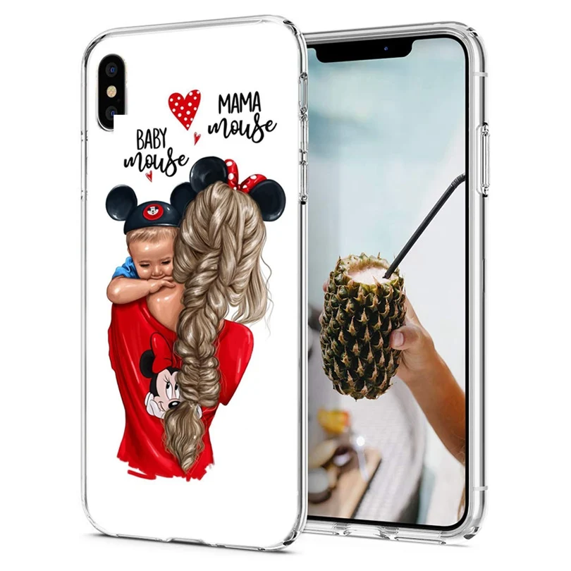 Чехол для iPhone 7 8 Plus 6 S/6 мягкий чехол из ТПУ дизайн Mom life flower X XS XR Max задняя крышка