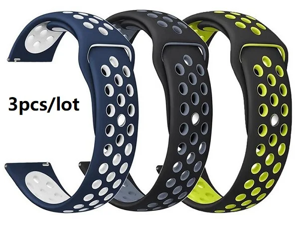 22 мм браслет ремешок для huawei Watch GT Honor Magic Dream Watch Band для Huami Amazfit Pace Stratos Milanese Correa для samsung - Цвет: 3pcs