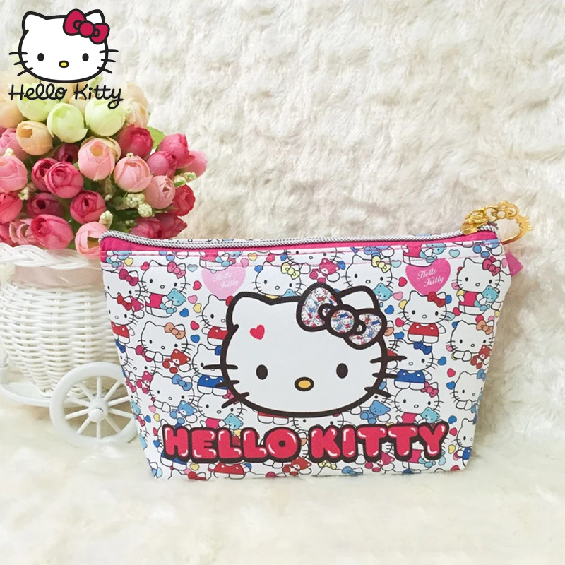 Милый мультяшный кошелек Hello Kitty hellokitty женские кожаные кошельки клатч для девочек
