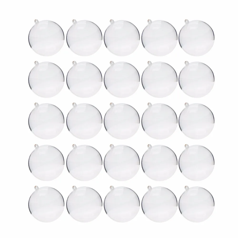 

Christmas Ball 8/9/10/12cm Transparent Clear Ball Christmas Decoration For home 20pc Halloween Xmas Tree Hanging Decorative Ball
