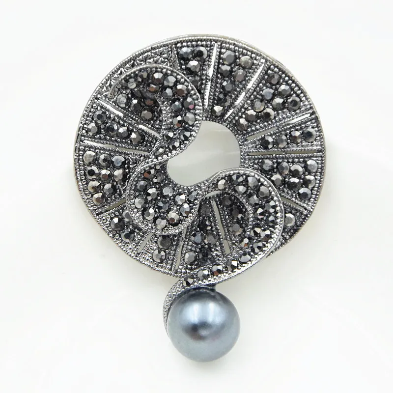 Luxury Black Color Alloy Vintage Stylish Brooch For Men And Women Fantastic Lady Clothes Jewelry Accessories Pins | Украшения и
