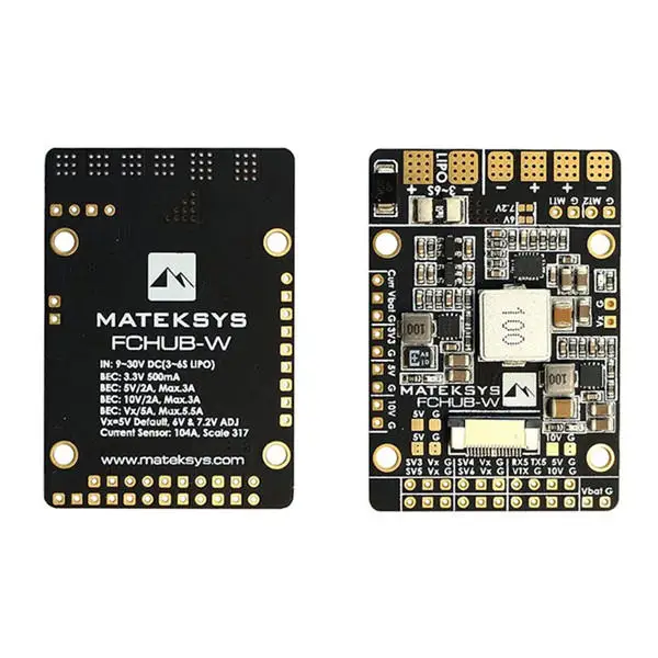 Matek FCHUB-W PDB 3-6S Встроенный 4 BEC и 104A Датчик тока для RC FPV Racing Drone | Игрушки хобби