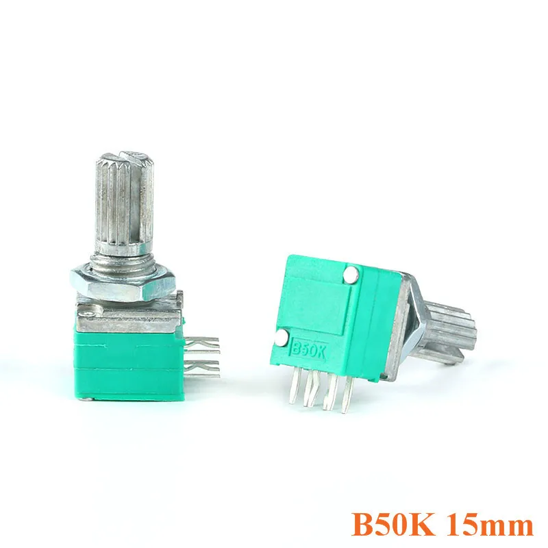 2 шт. двойной потенциометр B50K 15 мм 50 к|potentiometer 15mm|potentiometer 50kpotentiometer b50k |