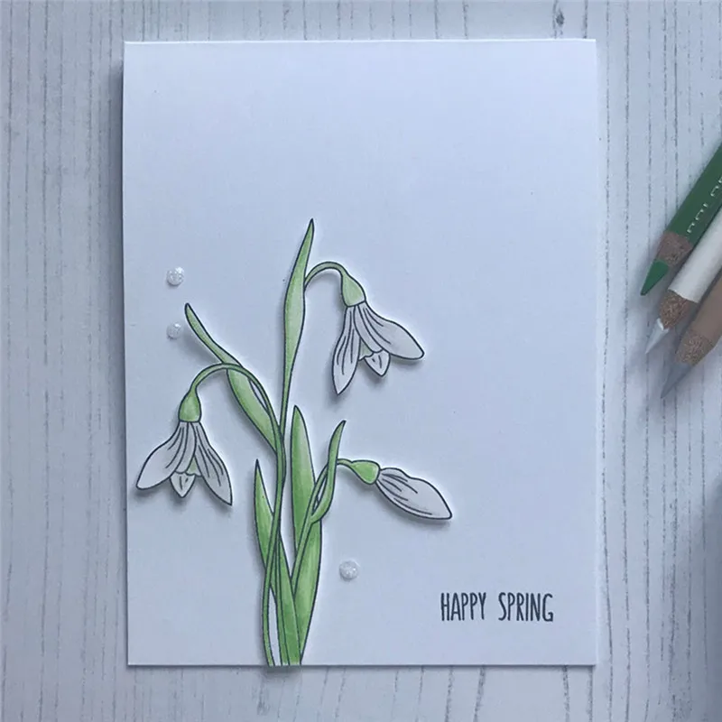 Eastshape цветы прозрачные штампы и Daffodil Орхидея металлические режущие для поделок