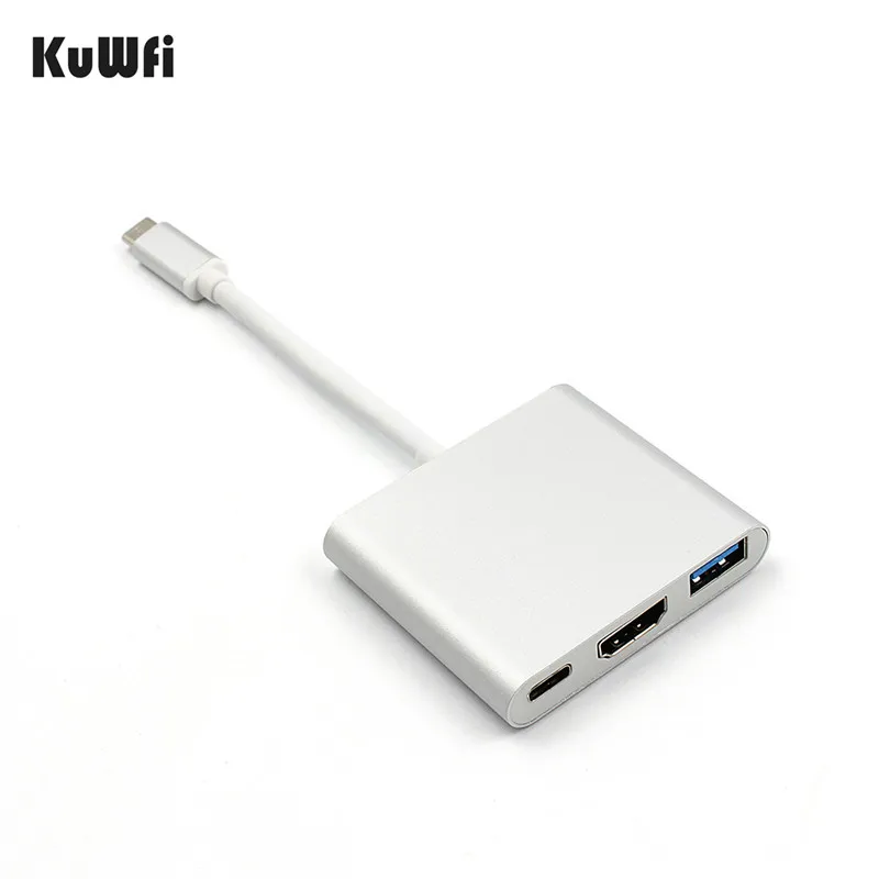 Тип C USB Зарядное устройство 3 1 для 4K HD MI USB3.0 адаптер в хаб Apple Macbook совместим с Mac OS
