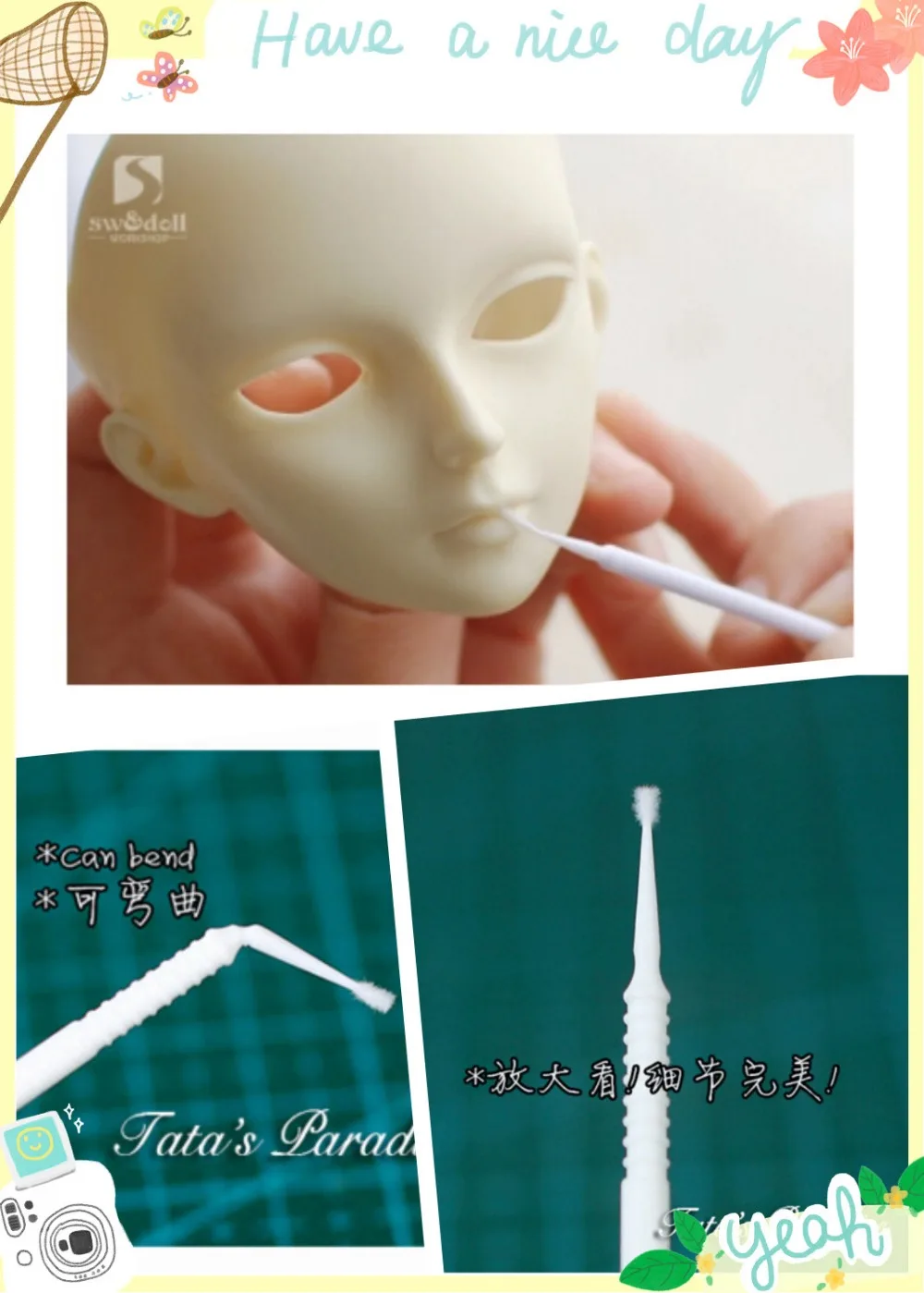 

Бесплатная доставка 100 шт./лот 1/4 1/6 bjd кукла blyth смена Макияж Инструменты для blyth кукла краска ob bjd sd кукла аксессуары DIY Инструменты