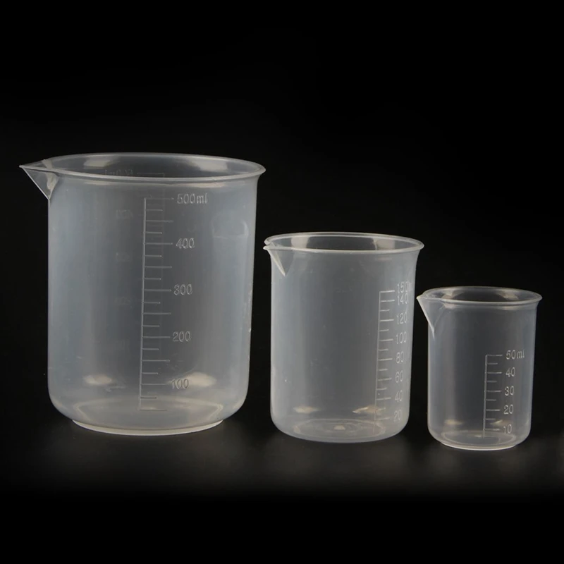 50/150 500 мл прозрачные пластиковые beakers выпускник|Лабораторный цилиндр| |
