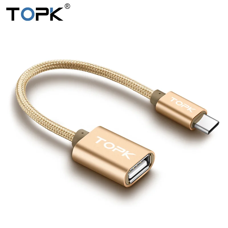 TOPK usb type C к USB OTG кабель адаптер для Xiaomi Mi5 Mi4C Nexus 5X6 P Macbook c зарядное устройство