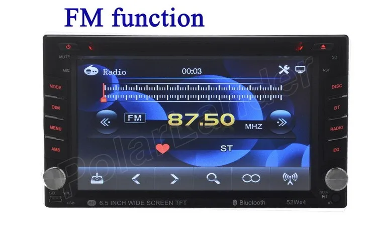 Автомагнитола 2 din 6 5 дюйма 7 языков Bluetooth USB AM FM RDS | Автомобили и мотоциклы