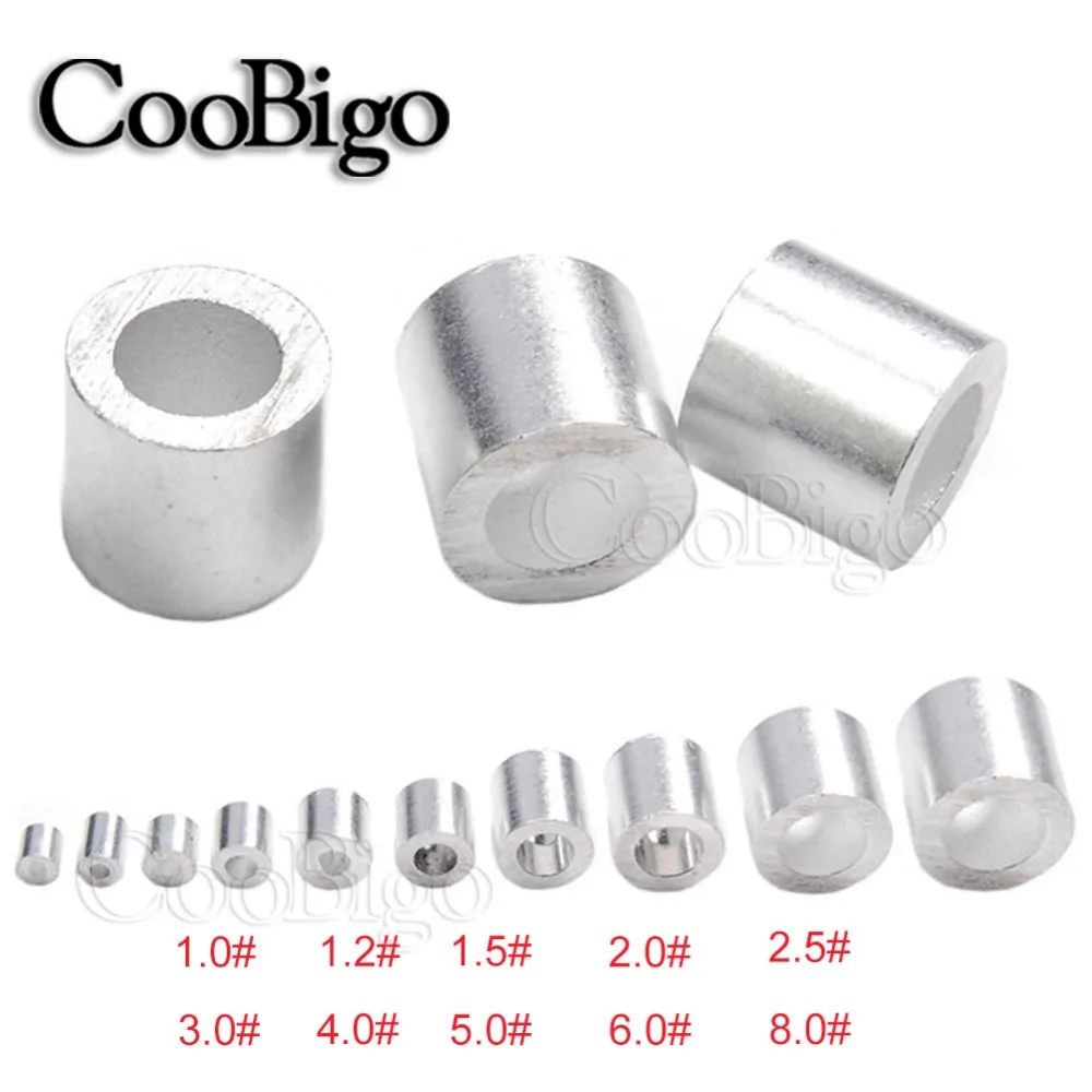 Алюминиевый зажим для кабеля M1.0 ~ M8.0 50 шт.|rope stops|ferrules for cablesferrule crimp |