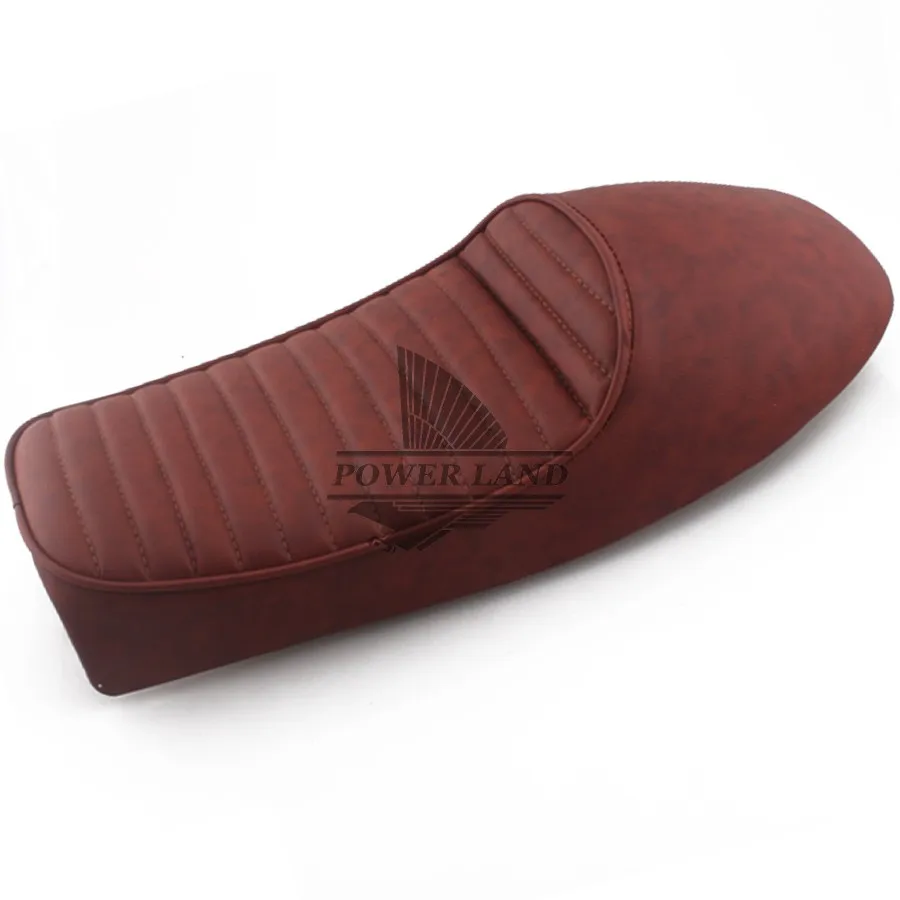 Универсальное коричневое Ретро винтажное седло для мотоцикла Hump Cafe Racer Seat