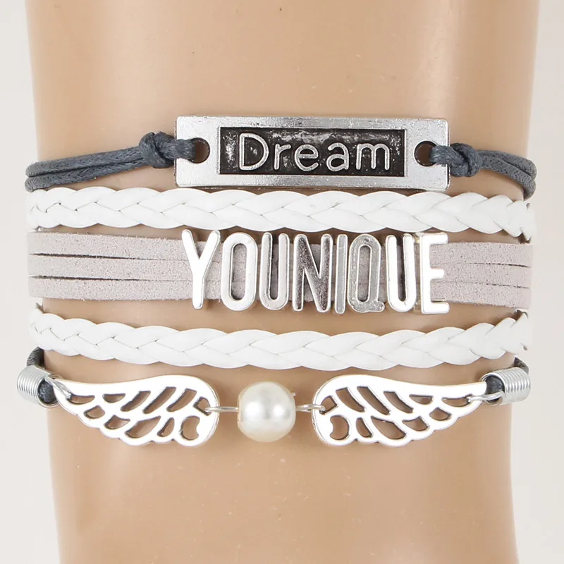(10 шт./лот) браслет Бесконечность любовь YOUNIQUE ручной работы и браслеты Мечта