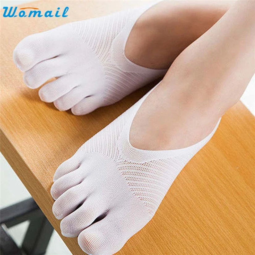 WOMAIL delicate Fashion New Women Casual Five Toe Sock Slippers Invisibility For Solid Color Socks Finger W20 fed30 | Женская одежда
