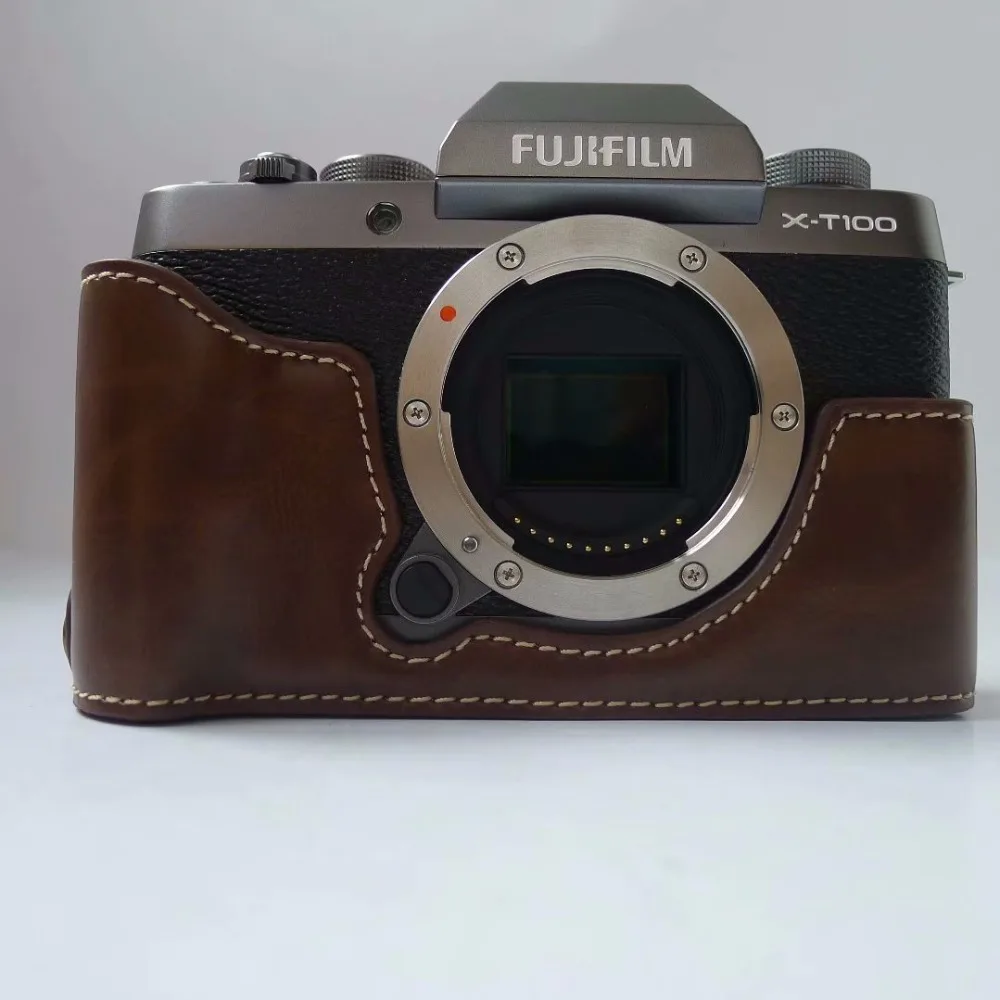 Чехол для Fujifilm Fuji XT100 XT 100 XT200 200 Camera Base PU с открытой батареей
