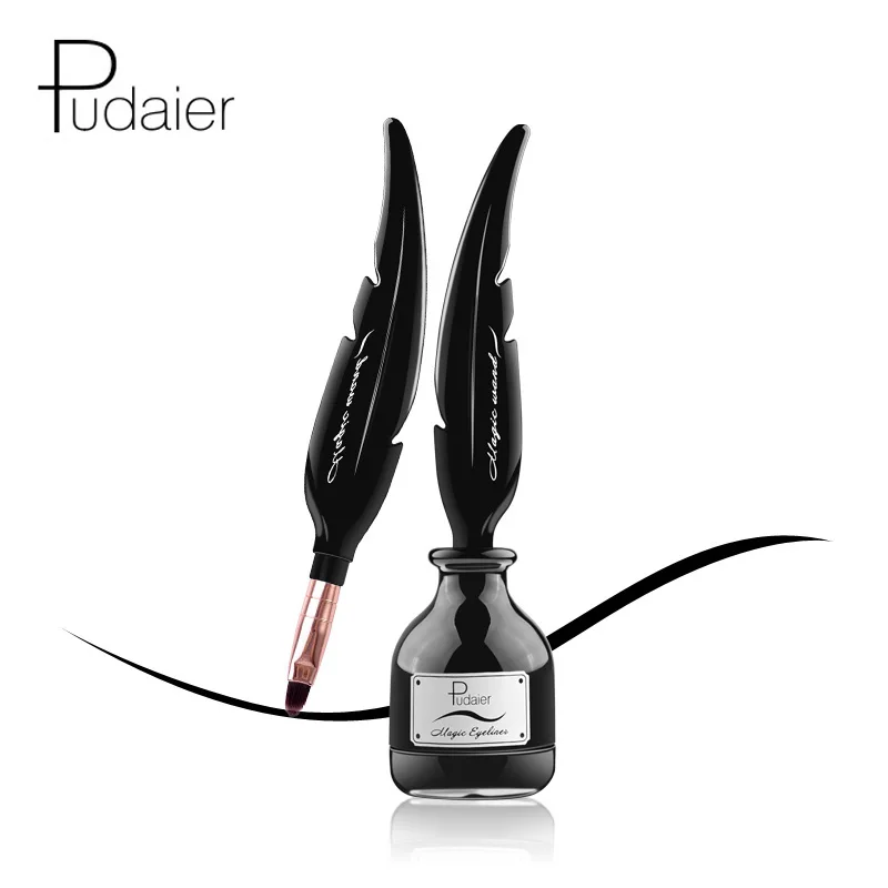 Pudaier 3 мл Перо чернила черный Подводка для глаз Водонепроницаемый Макияж Cat Eye Liner