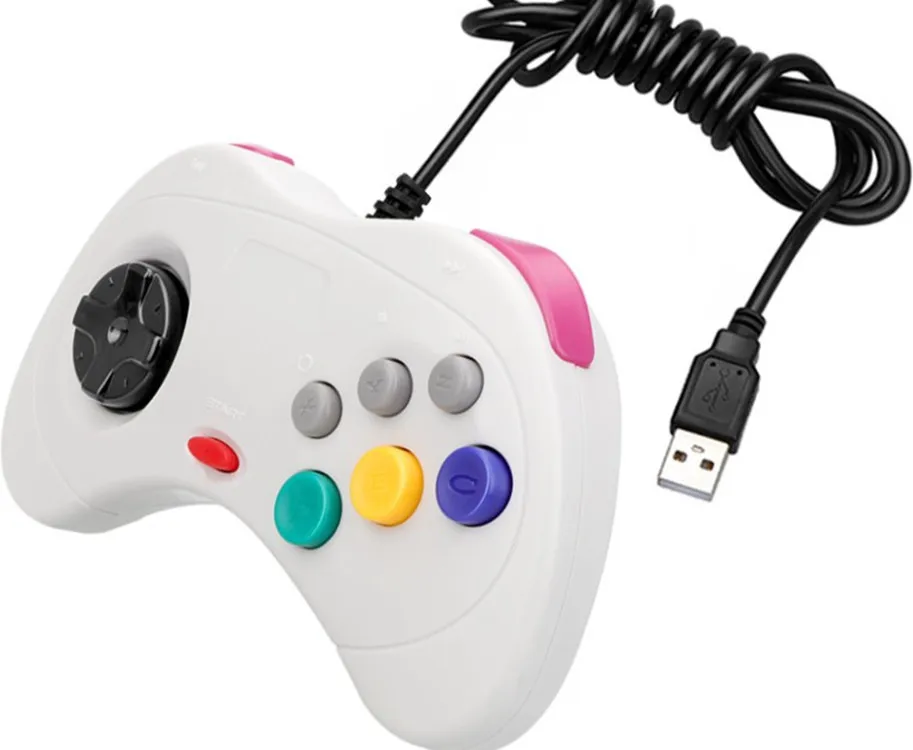 Игровой контроллер SEGA Genesis/MD2 USB 6 кнопок держатель джойстика для ПК MAC Mega